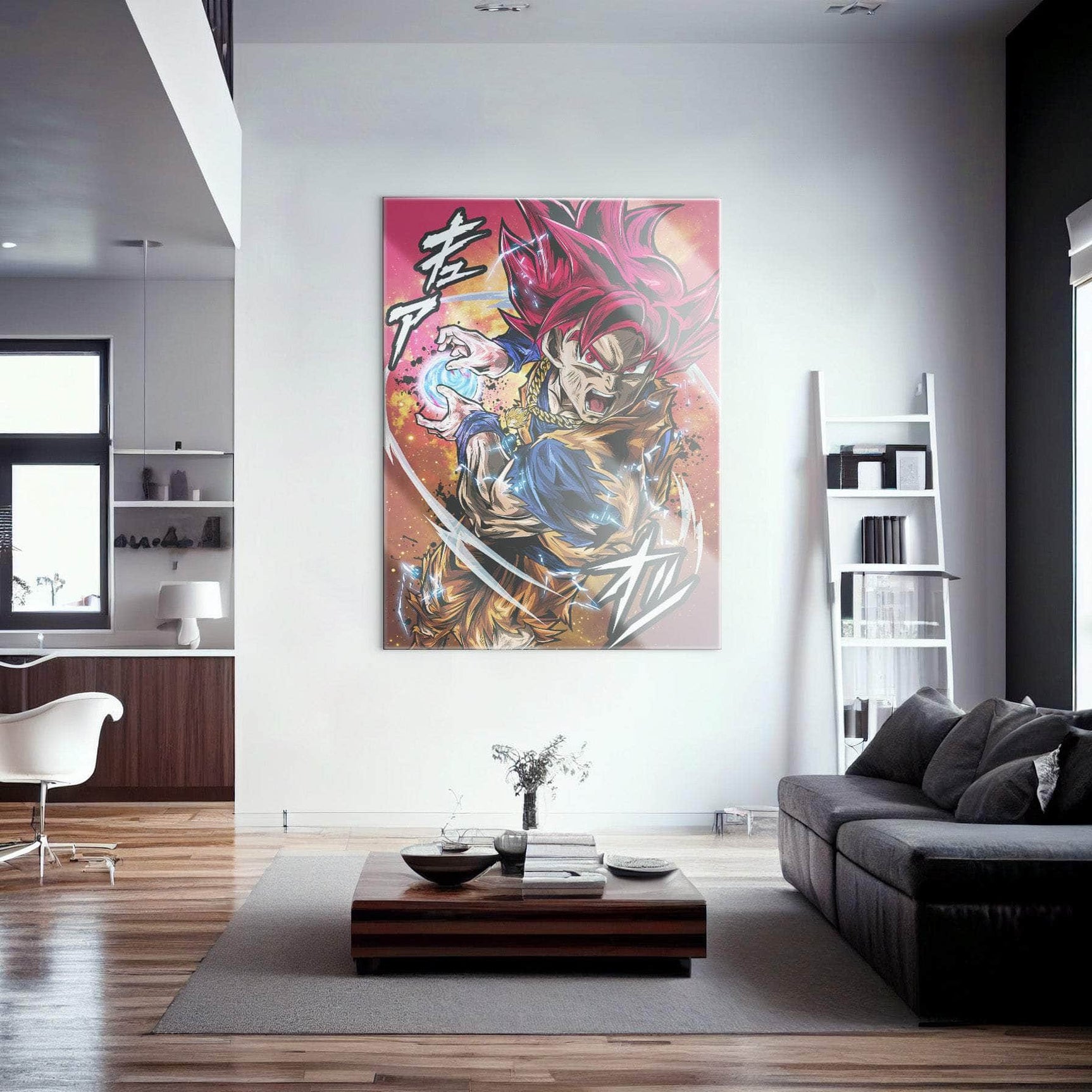 SSJ Red God Wall Art