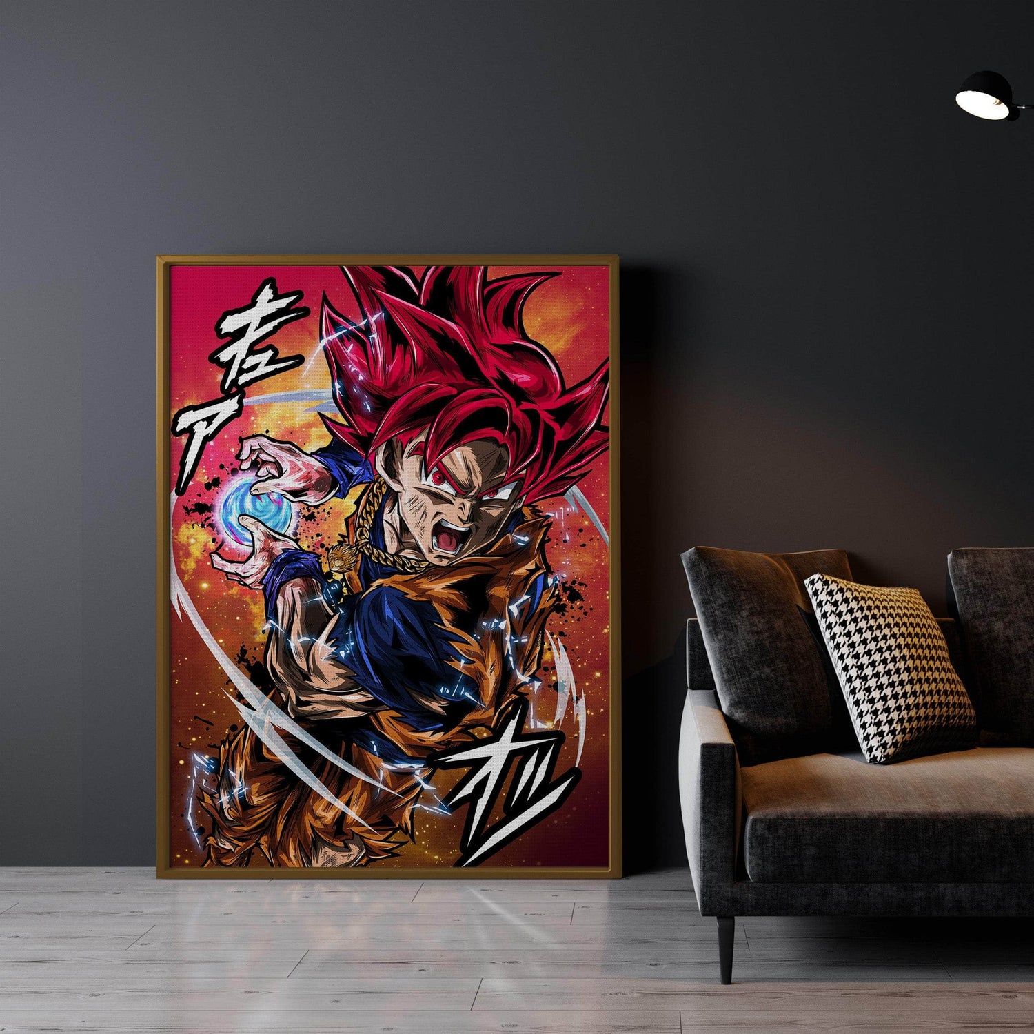 SSJ Red God Wall Art