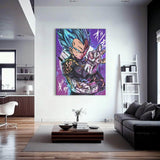Vegeta SS God Blue Wall Art