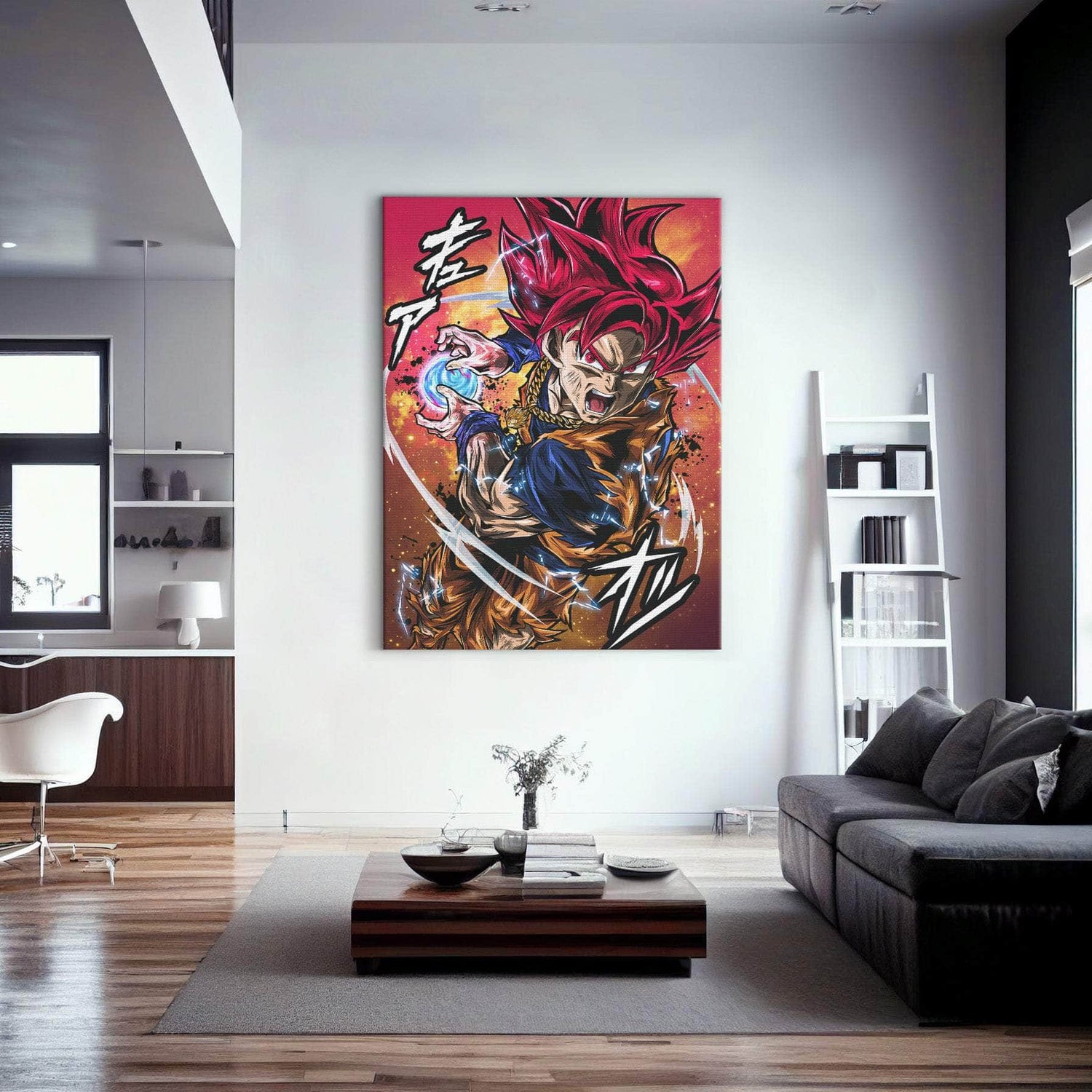 SSJ Red God Wall Art