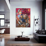 SSJ Red God Wall Art
