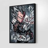 Blue God Vegeta Warm Wall Art