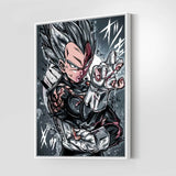 Blue God Vegeta Warm Wall Art