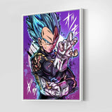 Vegeta SS God Blue Wall Art